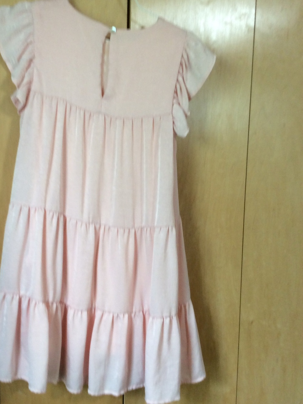 Altar'd State Soft Pink  Ruffle-Sleeve Dress